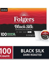 Folgers Dark Roast K-Cup Coffee Pods, Black Silk, 100 Ct.