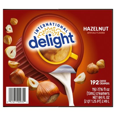 International Delight Hazelnut Coffee Creamer Singles, 192 Ct.