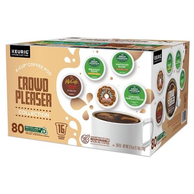 Keurig Crowd Pleaser Variety Pack, Single Serve Pods, 80 Ct.