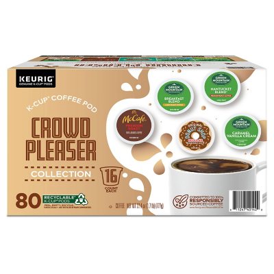 Keurig Crowd Pleaser Variety Pack, Single Serve Pods, 80 Ct.