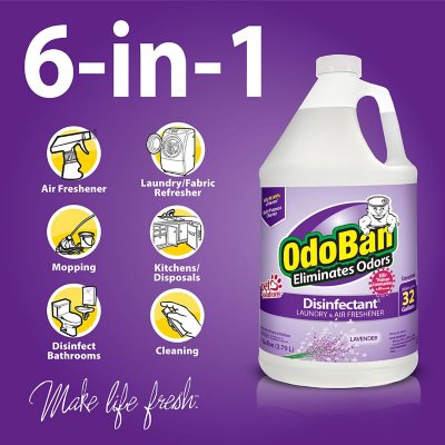 Odoban Odor Eliminator and Disinfectant Concentrate, 4 Pk., Choose Scent