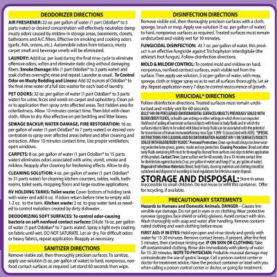 Odoban Odor Eliminator and Disinfectant Concentrate, 4 Pk., Choose Scent