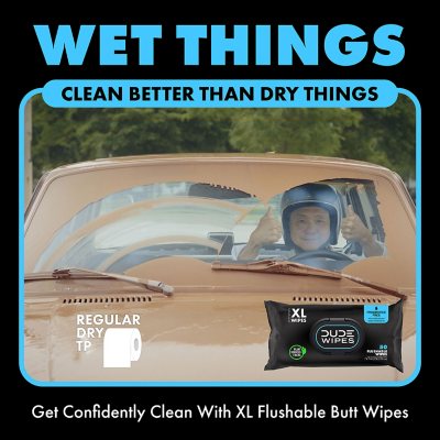 WIPES, Flushable Wipes, Extra Large and Fragrance Free, 8 Ct., 400 Wipes