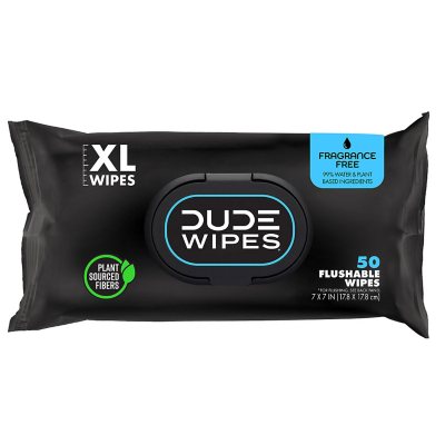 WIPES, Flushable Wipes, Extra Large and Fragrance Free, 8 Ct., 400 Wipes