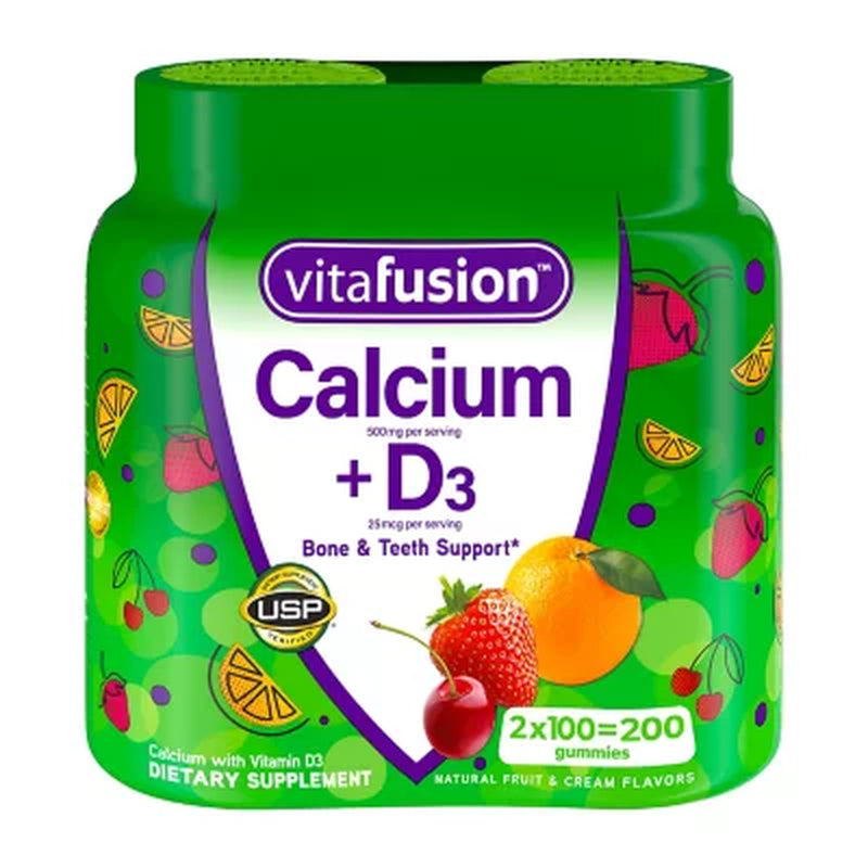 Vitafusion Calcium + D3 Vitamin Gummies 200 Ct.