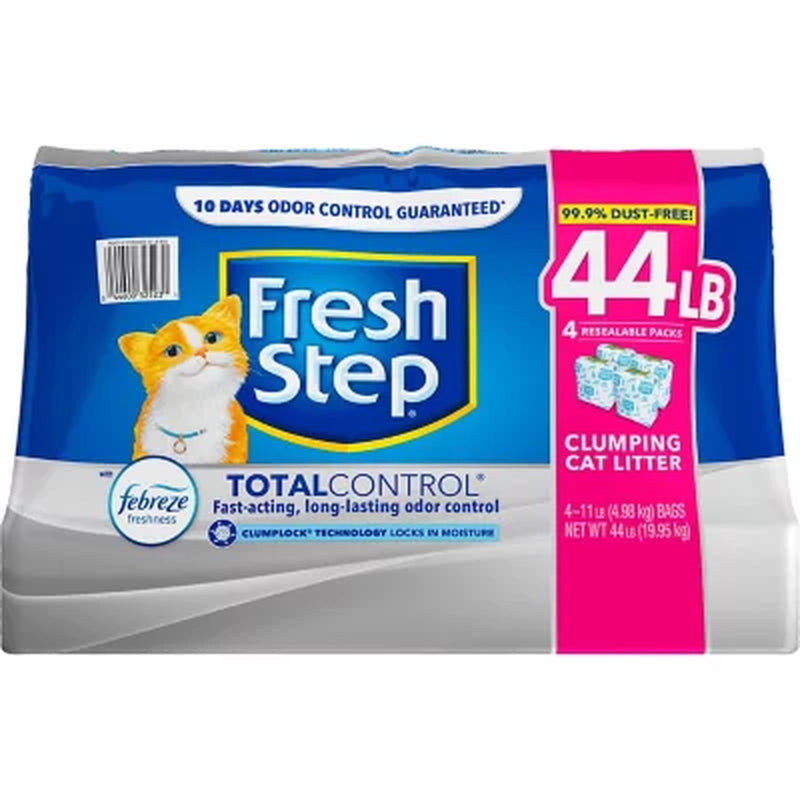 Fresh Step Total Control Scented Clumping Litter with Febreze, 44 Lbs.