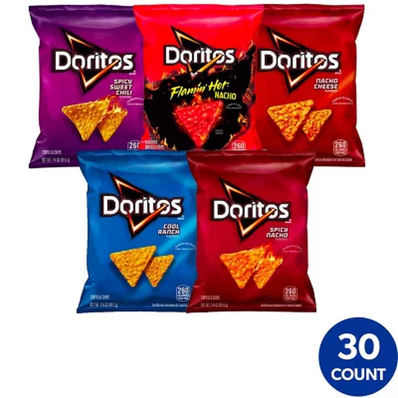 Doritos Mix Variety Pack Tortilla Chips, 30 Pk.