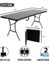 Lifetime 6-Foot Fold-In-Half Table