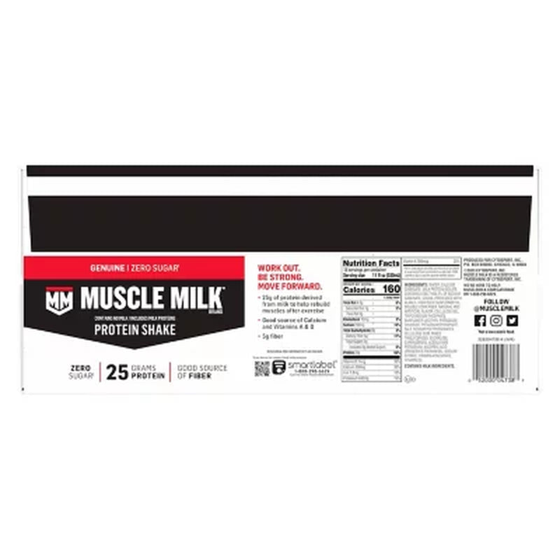 Muscle Milk 25G Genuine Protein Shake, Chocolate, 11 Fl. Oz., 18 Pk.