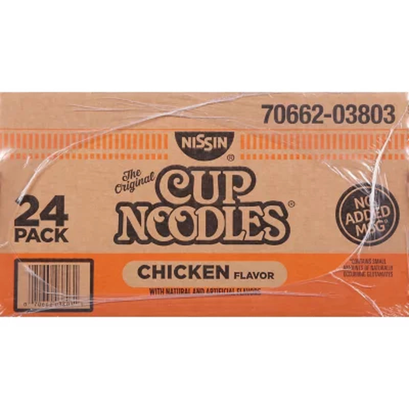 Nissin Cup Noodles, Chicken Flavor 2.25 Oz., 24 Ct.