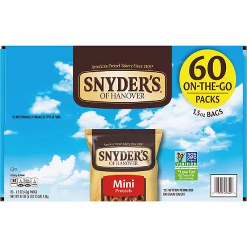 Snyder'S Mini Pretzels, 1.5 Oz., 60 Pk.