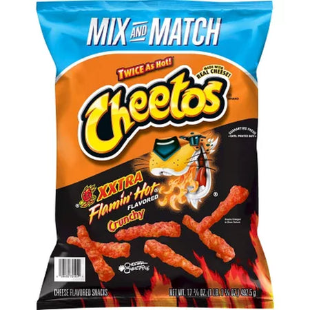 Cheetos XXTRA Flamin' Hot Cheese Flavored Snacks, 17.37 Oz.