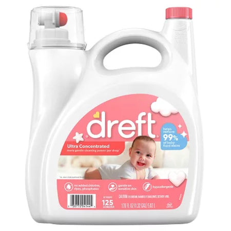 Dreft Baby Liquid Laundry Detergent, 125 Loads, 170 Fl. Oz.