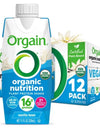 Orgain Organic Nutrition 16G Vegan Plant Based Protein Shake, Vanilla Bean 11 Fl. Oz., 12 Ct.