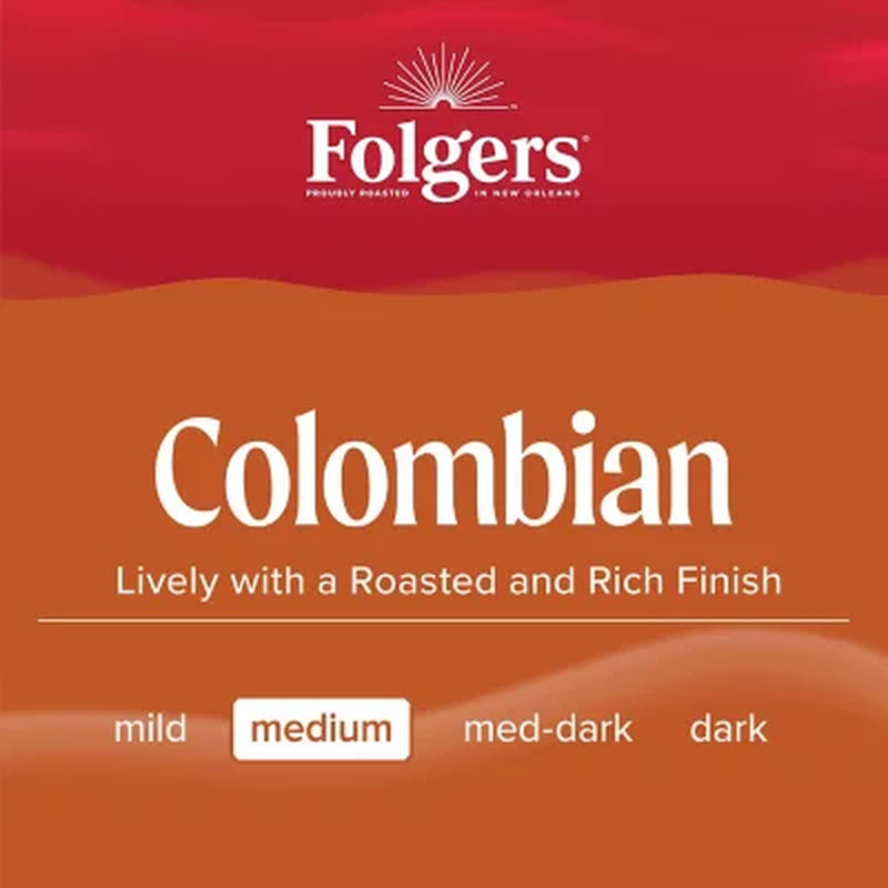 Folgers 100% Medium Roast Ground Colombian Coffee, 40.3 Oz.