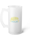 Happy Hour Frosted Glass Beer Mug 16 oz