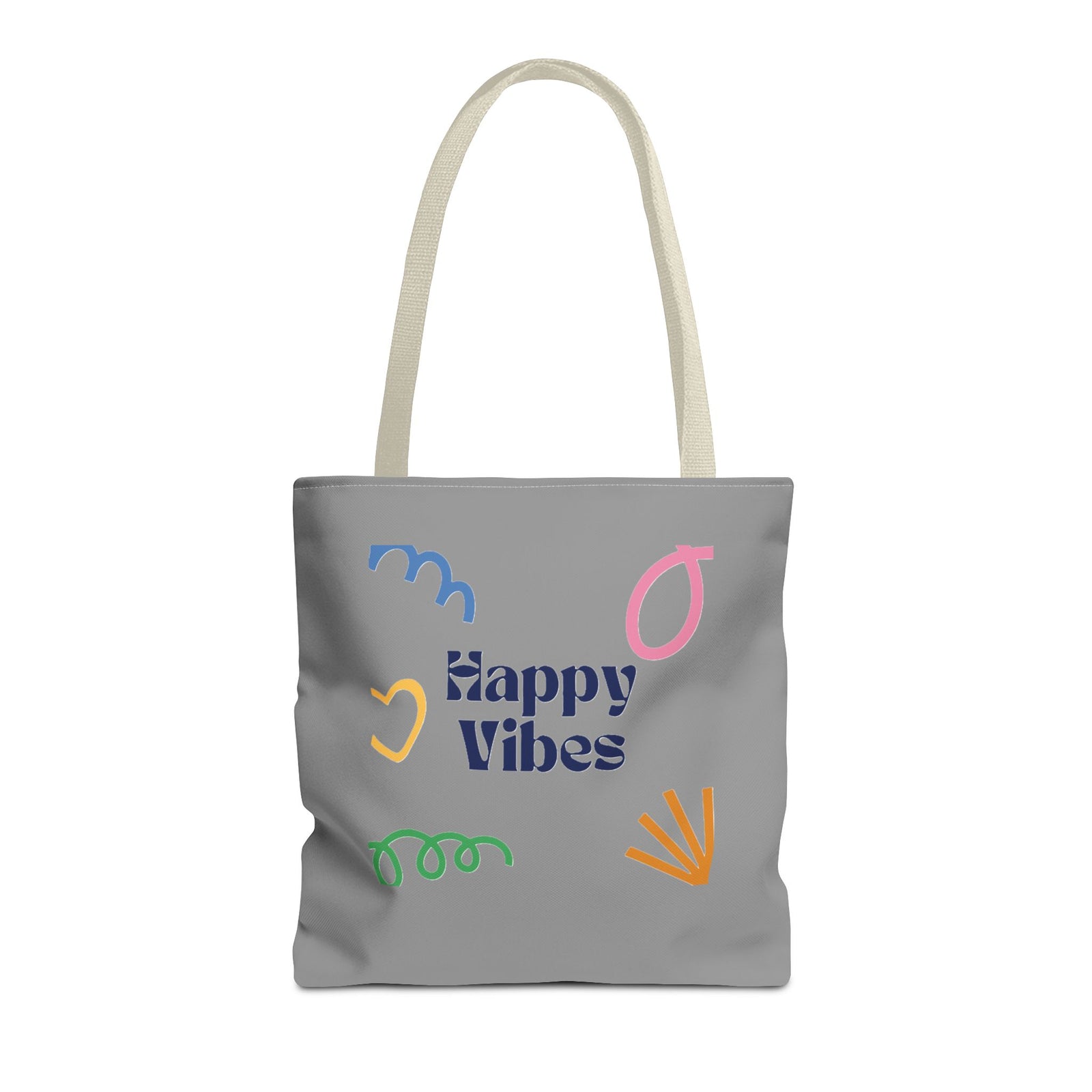 Happy Vibe Tote Bag (AOP) for any occasion