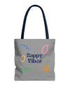 Happy Vibe Tote Bag (AOP) for any occasion