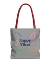 Happy Vibe Tote Bag (AOP) for any occasion