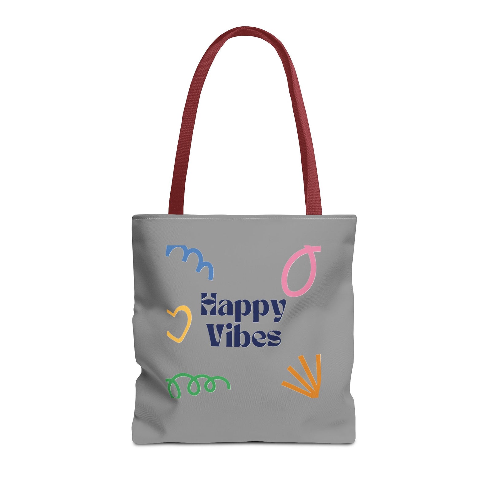 Happy Vibe Tote Bag (AOP) for any occasion