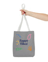 Happy Vibe Tote Bag (AOP) for any occasion