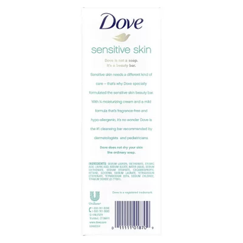 Dove Beauty Bar Soap, Sensitive Skin, 3.75 Oz., 16 Ct.