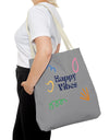 Happy Vibe Tote Bag (AOP) for any occasion