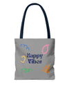 Happy Vibe Tote Bag (AOP) for any occasion