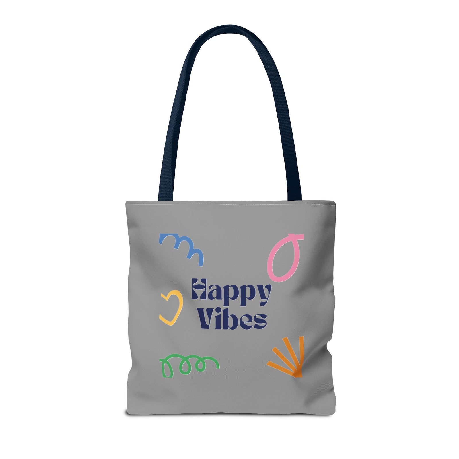 Happy Vibe Tote Bag (AOP) for any occasion