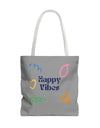 Happy Vibe Tote Bag (AOP) for any occasion