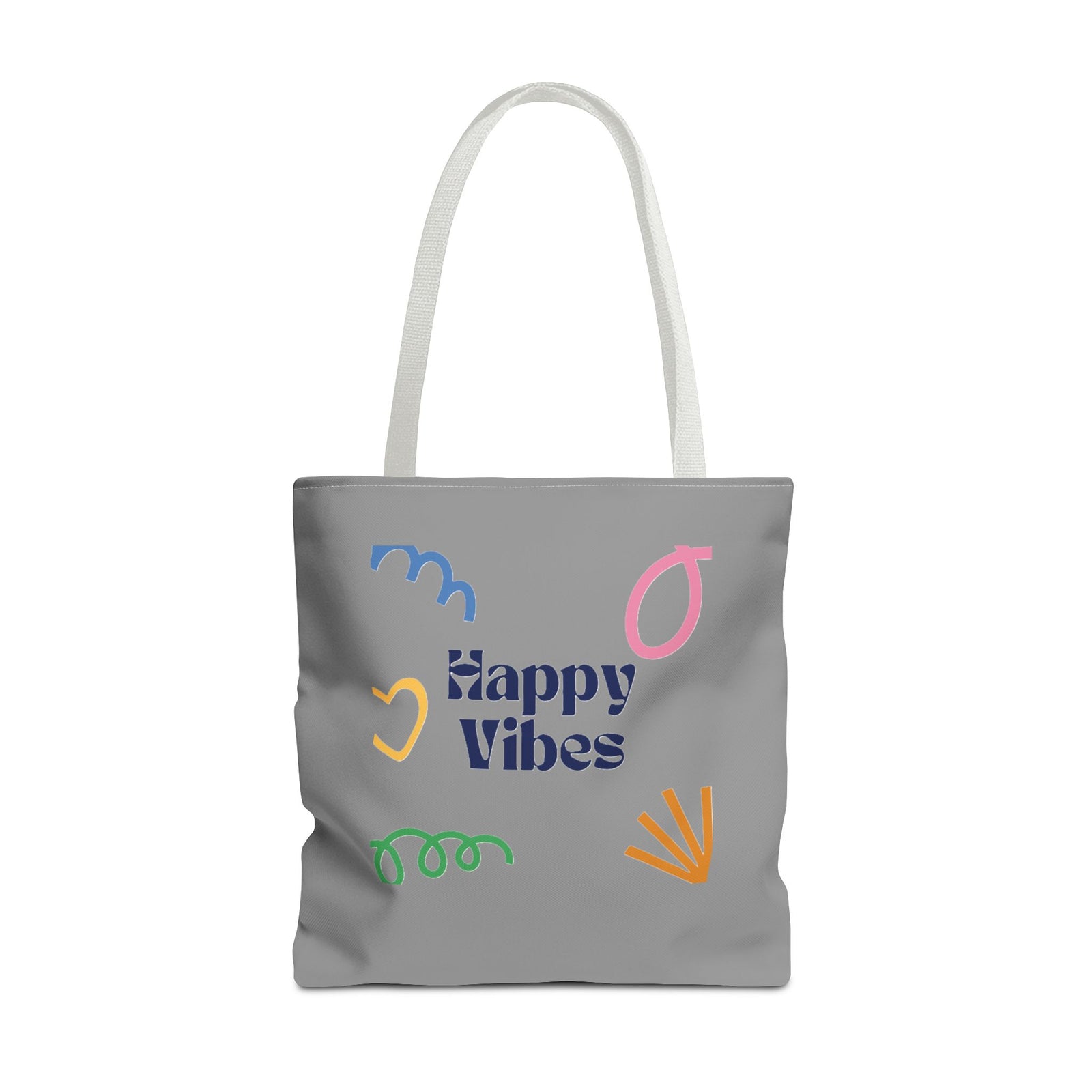 Happy Vibe Tote Bag (AOP) for any occasion