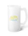 Happy Hour Frosted Glass Beer Mug 16 oz