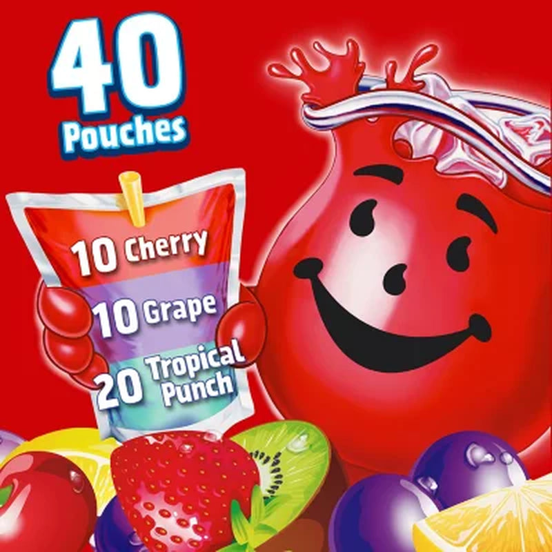 Kool-Aid Jammers Juice Pouches Variety Pack 6 Fl. Oz., 40 Pk.