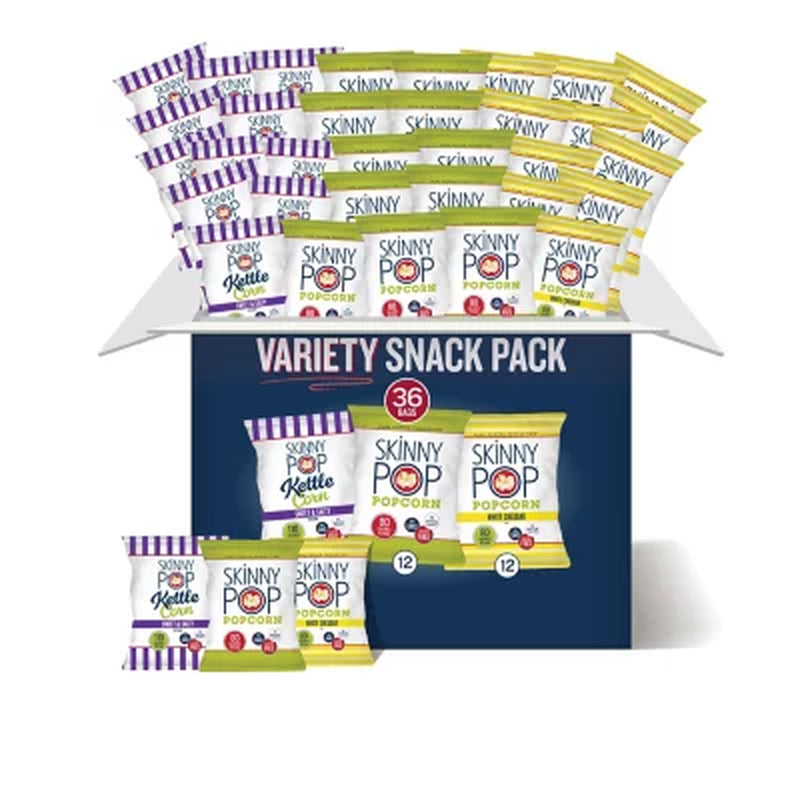 Skinnypop Variety Snack Pack Popcorn, 0.5 Oz., 36 Pk.