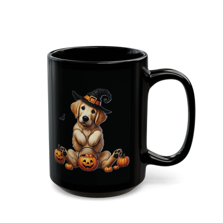 Adorable Witch Golden Retriever Halloween Mug – 11oz & 15oz Sizes Available!