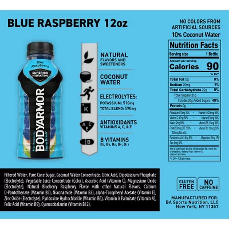 BODYARMOR Sports Drink Variety Pack 12 Fl. Oz., 24 Pk.