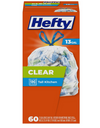 HEFTY Trash Bags, 13 Gallon, 60 Count (CHOOSE COLOR)