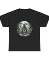 Haunting Halloween Ghost with Pumpkin Unisex Heavy Cotton Tee