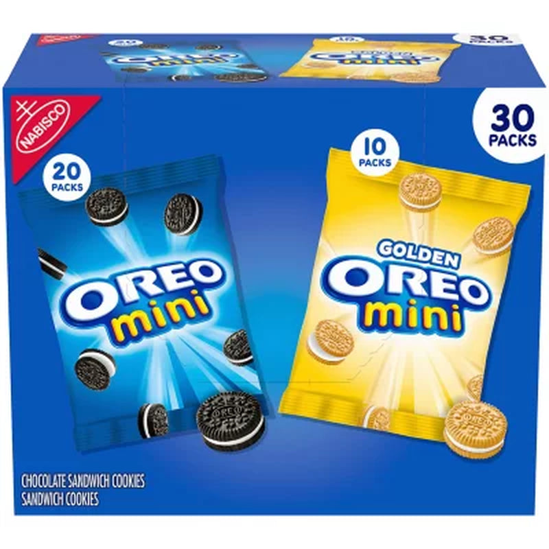 OREO Mini Mix Variety Pack Sandwich Cookies, 1.5 Oz., 30 Pk.