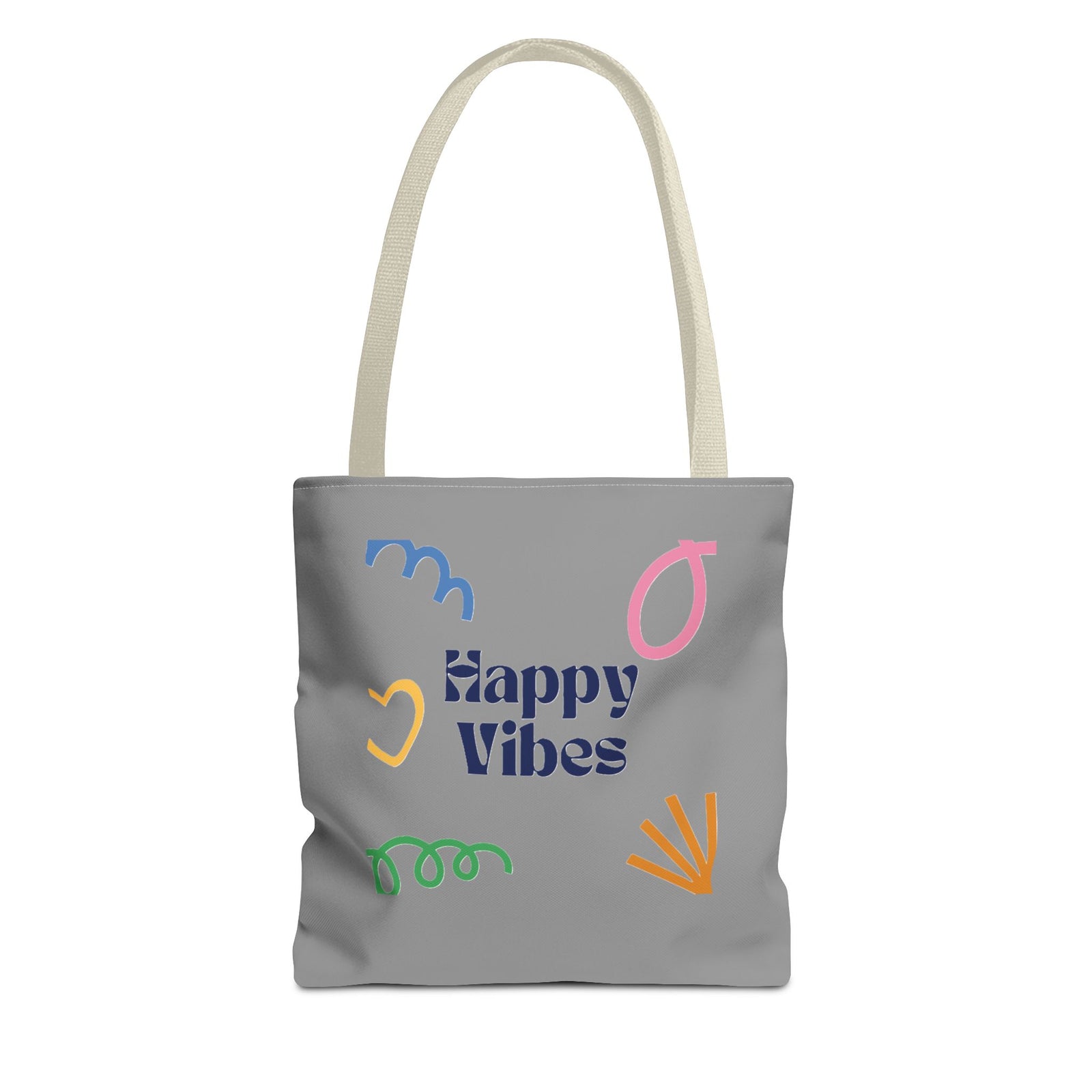 Happy Vibe Tote Bag (AOP) for any occasion