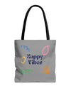 Happy Vibe Tote Bag (AOP) for any occasion
