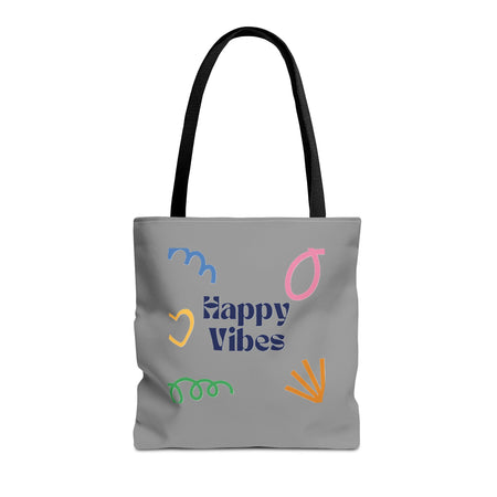 Happy Vibe Tote Bag (AOP) for any occasion