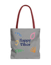 Happy Vibe Tote Bag (AOP) for any occasion