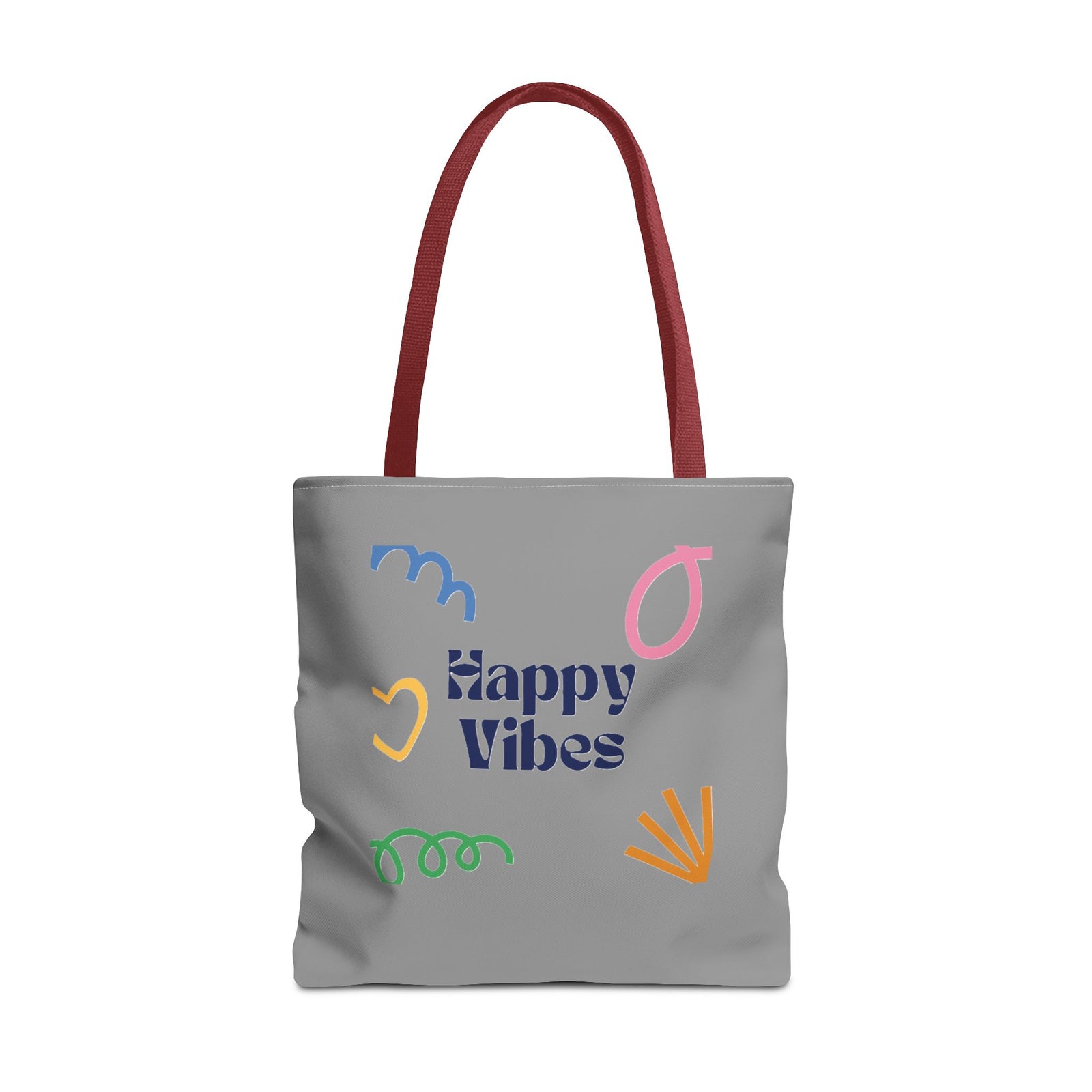 Happy Vibe Tote Bag (AOP) for any occasion