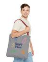 Happy Vibe Tote Bag (AOP) for any occasion