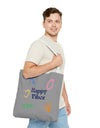 Happy Vibe Tote Bag (AOP) for any occasion