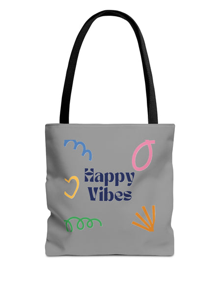 Happy Vibe Tote Bag (AOP) for any occasion