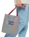Happy Vibe Tote Bag (AOP) for any occasion