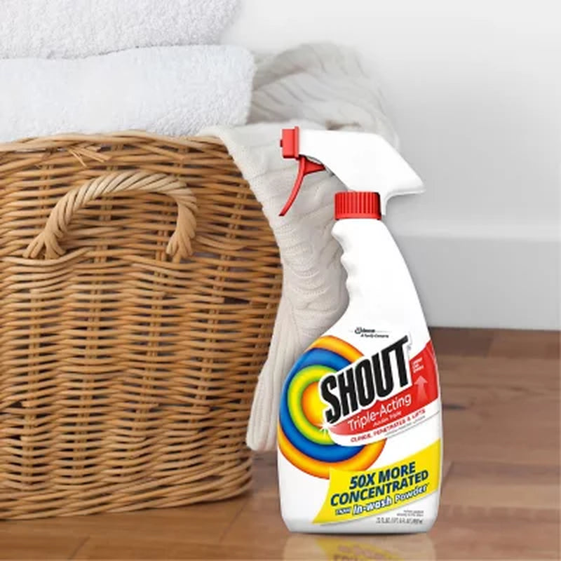 Shout Triple-Acting Laundry Stain Remover 128 Fl. Oz. Refill + 22 Fl. Oz. Trigger