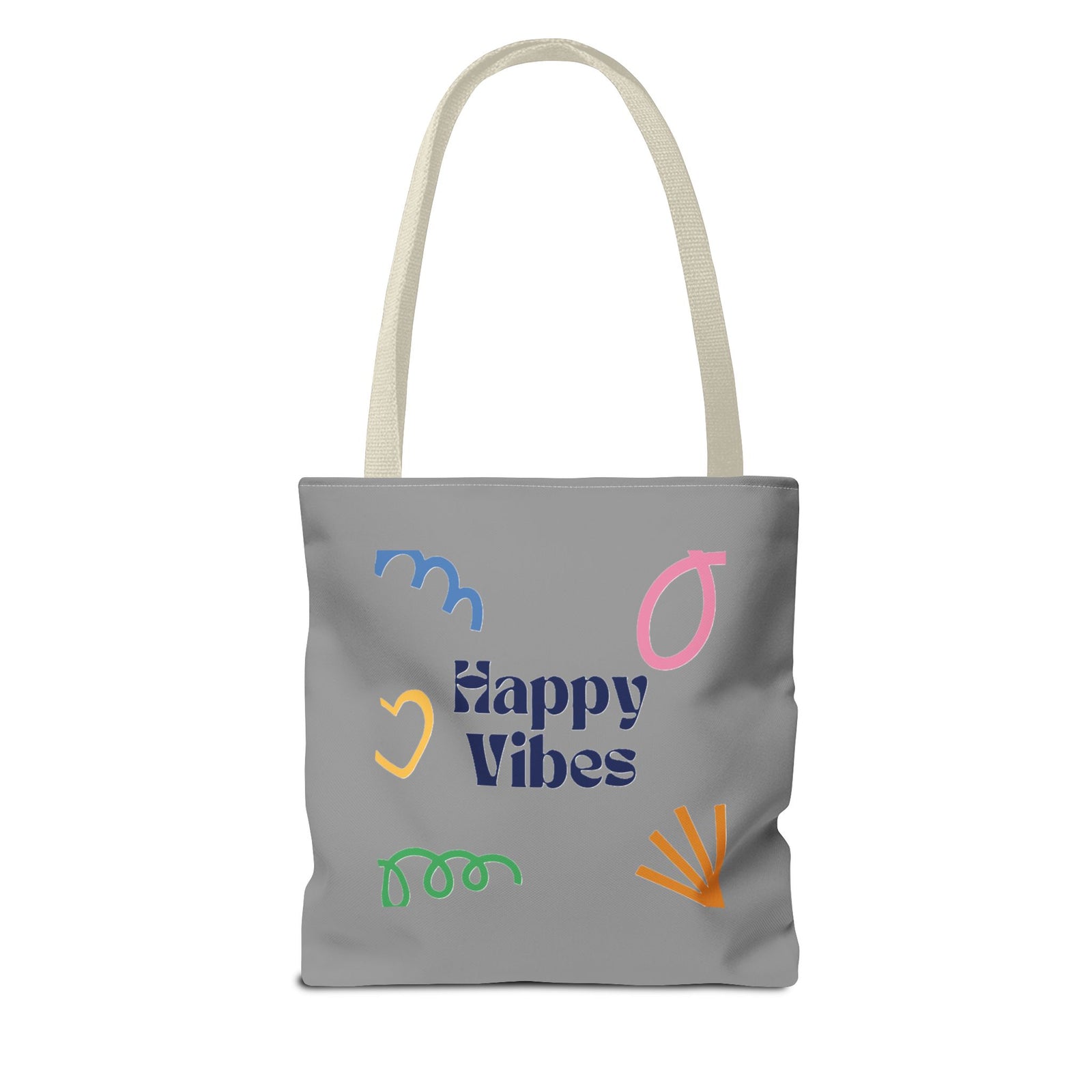 Happy Vibe Tote Bag (AOP) for any occasion